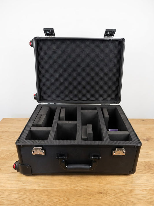 Graded Card Storage Case with Wheels, TSA Locks and Dividers